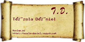 Tézsla Dániel névjegykártya